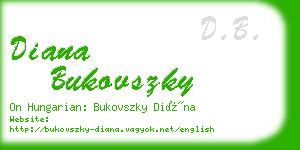 diana bukovszky business card